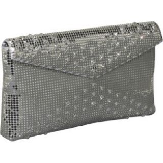 Handbags Whiting and Davis Crystal Envelope Clutch Silver 