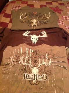 Lot of 3 Buck Wear Red Head Whitetail Shirts XL XXL Fast Shipping