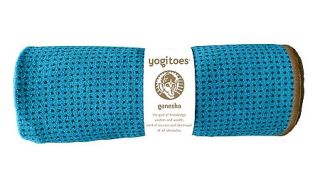 the yogitoes skidless premium yoga towel is the only towel designed to