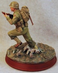 joe d day first wave military metal series statue