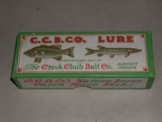 Vintage Creek Chub Wiggle Wizard Box. Baby Wiggle fish Rarer than hens