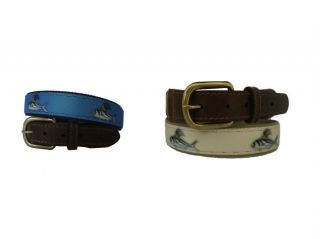  Leather Nylon Canvas Fishing Belt Roosterfish Pick Your Size
