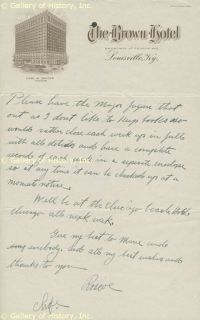 Roscoe Fatty Arbuckle Autograph Letter Signed