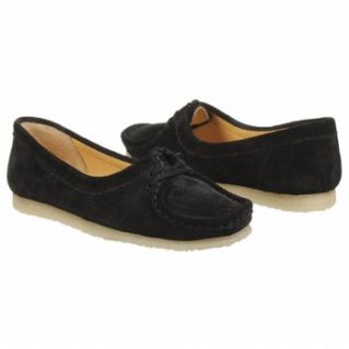 Womens Clarks Wallabee Chic Black Suede 