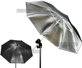 33 83cm Studio Flash Reflector Umbrella Black Silver