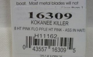  Wedding Ring Kokanee Killer Hot Pink FL Purple Fishing Lure Glo Hook