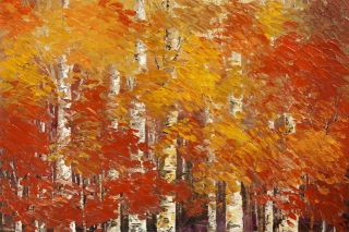 MARMALADE & TEA Ltd Giclee of ORIGINAL autumn FOREST painting TATIANA
