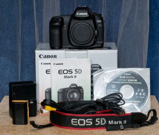 Clean Canon EOS 5D Mark II 21 1 MP Digital SLR Camera Black Body Only