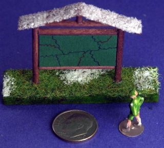 Model Scenery Snowy Forest Park Map Stand Sign