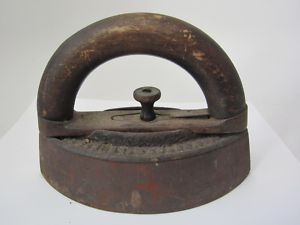 Antique Cast Flat Sad Iron Mrs Potts 3 1800s Vintage