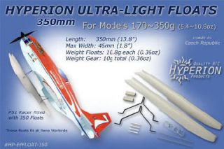 RC Airplane Floats for Electric 6 11oz Planes Hyperion