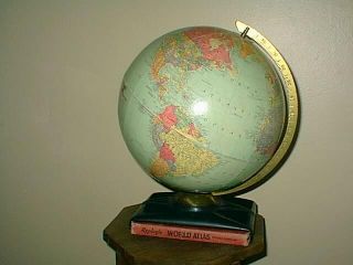 Vintage 1950 Replogle World 12 Precision Globe Atlas Map Book