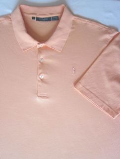 MENS NEW WITHOUT TAGS BOBBY JONES PEACH COTTON GOLF SHIRT SIZE XLARGE