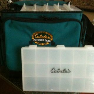  Cabelas Tackle Box Fishing Gear Bag Green