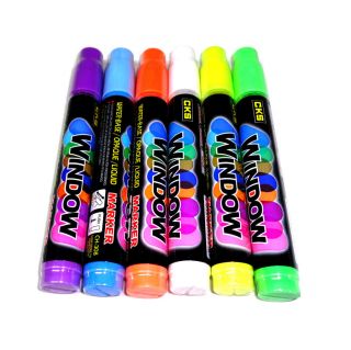  Lot 12 Sets Neon Fluorescent Markers Liquid Chalk Erase Pens