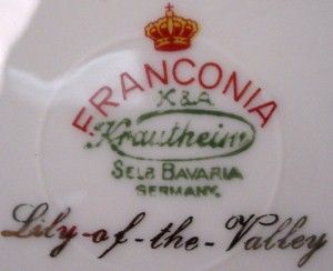 Franconia China Lily of The Valley Pattern Gravy Boat