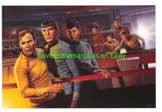 Star Trek Movie Poster 25th Ann Crew Style Jetsons B