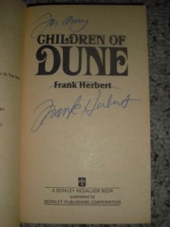 Signed RARE Children of Dune by Frank Herbert MPB 1977