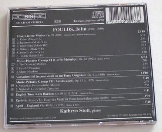 John Foulds Piano Music Kathryn Stott CD Made in Austria