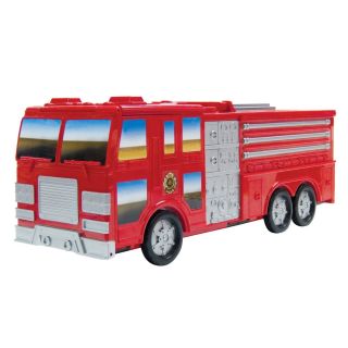 Childrens Takealong Folding Fire Station Playset, 5 vehicles included