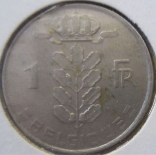  1955 Belgium 1 Franc Coin W684