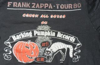 Frank Zappa Vintage 1980 Tour Tshirt