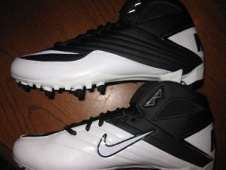 Nike Speed TD Mid 3 4 Football Cleats Sz 11 5 Black White