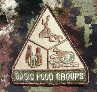 Basic Food Groups Army USA Morale Multicam Velcro Patch