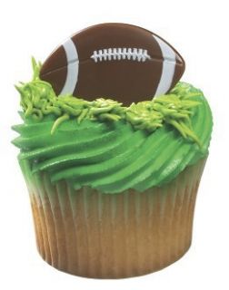 12 Football Party Cupcake Rings Favors Monday Night