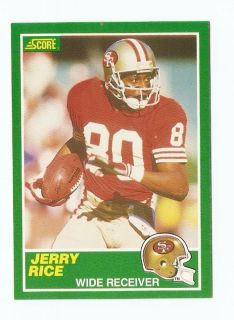 1989 Jerry Rice Score Football Trading Card 221