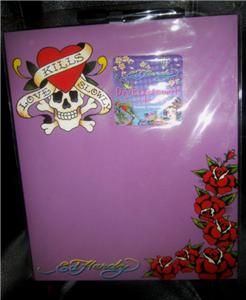 Ed Hardy Dry Erase Board Includes 2 Magnets Love Kills Slowly Design