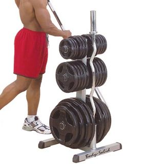 Body Solid Olympic Plate Weight & Tree & Bar Rack GOWT