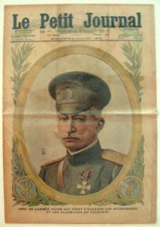 Original WWI War Newspaper France Le Petit Journal Broussiloff 1917