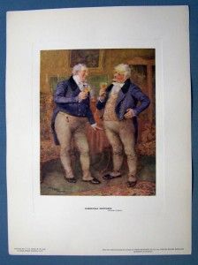 1930s Color Print Dickens Character Cheeryble Brothers