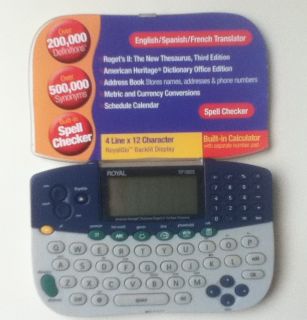 Royal Translator English Spanish French Convertor Calculator Excellent