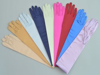 /Prom Gloves GV57 15 Elbow Fingered Satin Prom/Fancy/Wedding Gloves