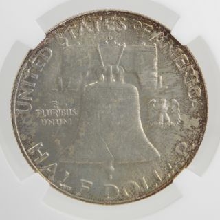1958 d franklin silver half dollar 50c ngc ms 66