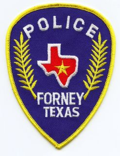  Forney Texas TX Police Patch
