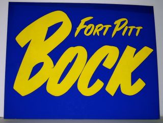 1940s Screen Printed Fort Pitt Beer Brewing Pittsburgh PA Store