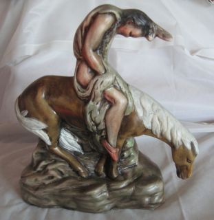 End of The Trail  by James Earl Fraser Ceramic Indian Statue