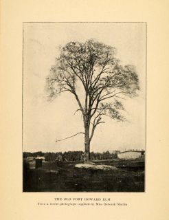 1918 Print Old ElmTree at Fort Howard Green Bay WI   ORIGINAL