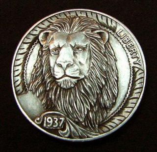 Hobo Nickel Leopold the Lion Full Horn by Howard Thomas OHNS