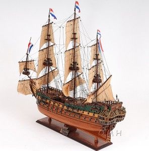 Magnificent Dutch Warship Friesland Handmade Wooden Sailboat Model 37