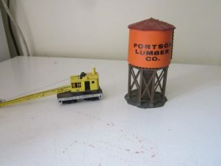 Fortson Lumbar Company HO Scale Crane Car and Water Tower