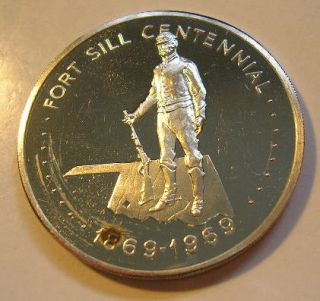This token celebrates the Centennial of the Fort Sill in Oklahoma 1869