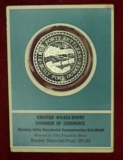 PA Wilkes Barre Wyoming Valley Bicentennial Fort Durkee 1769 1969