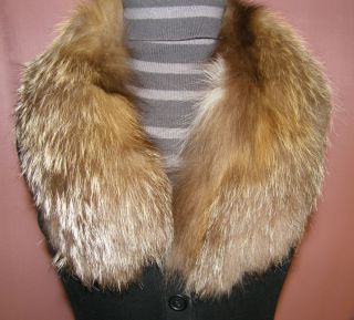 Lovely Golden Island Fox Fur Collar Scarf 29 5  Gift Idea