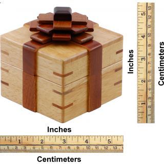 Bits and Pieces Kamei Ribbon Box Wood Puzzle Difficulty 7 of 10
