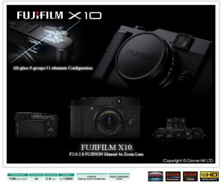 Fujifilm x Series x10 12 0 MP EXR Point Shoot Digital Camera Black