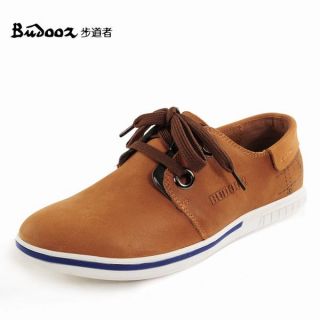  Brown Leather Casual Walking Sneakers Shoes EUR 39 44 SY154